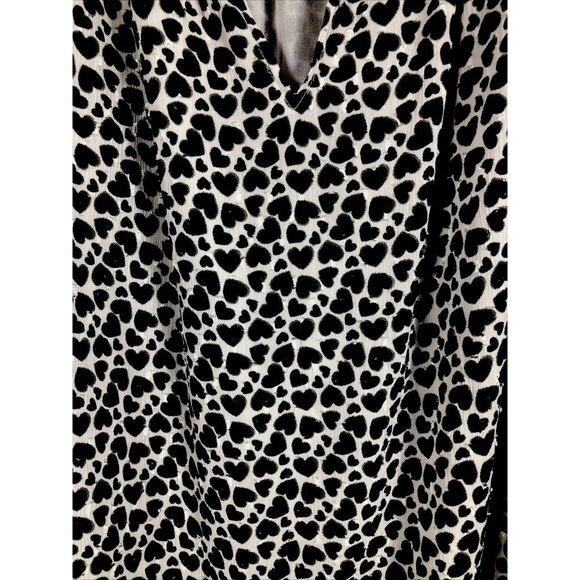 Carolina Belle Montreal Blouse Women’s Large Top Black And White Lined Shirt - Picture 9 of 14